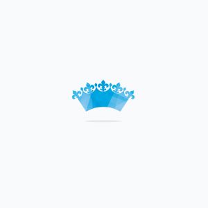 Colorful crown logo design, abstract king crown vector icon.	