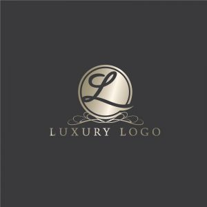 Letter in shield logo design. luxury letter L vector icon. Hotel and boutique logo illustration.