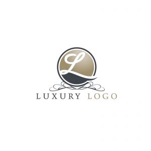 Letter in shield logo design. luxury letter L vector icon. Hotel and boutique logo illustration.	