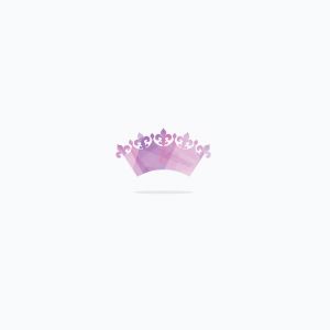 Colorful crown logo design, abstract king crown vector icon.