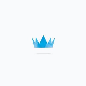 Colorful crown logo design, abstract king crown vector icon.	