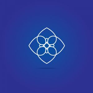 Heart logo design icon, luxury jewelry vector illustration. Expensive floral diamond icon.	