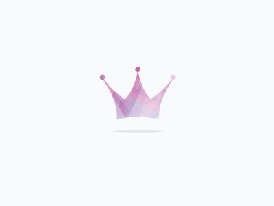 Colorful crown logo design, abstract king crown vector icon.	