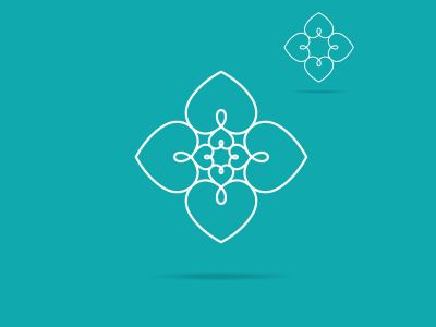 Heart logo design icon, luxury jewelry vector illustration. Expensive floral diamond icon