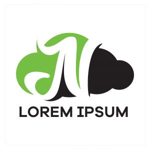 N letter logo design. Letter n in sky shape vector illustration.	