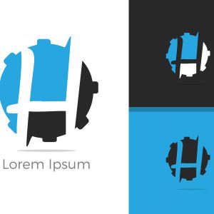 H logo. H monogram logo. H letter logo design vector illustration template. H logo vector.