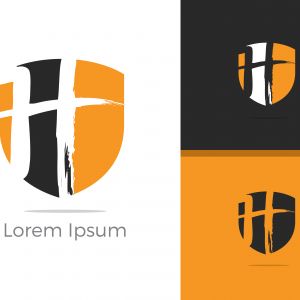 H logo. H monogram logo. H letter logo design vector illustration template. H logo vector.