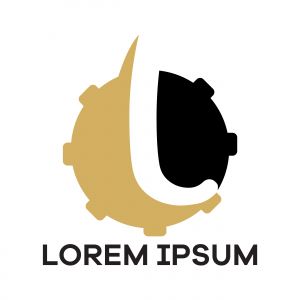 L letter logo design, Letter L in gear vector illustration, mechanic and automobile logo icon.	