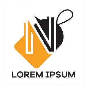 N letter logo design. Letter n in sale/discount tag vector illustration.	