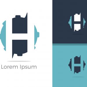 H logo. H monogram logo. H letter logo design vector illustration template. H logo vector.