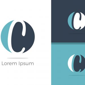 C. C monogram logo. C letter logo design vector illustration template. C logo vector.