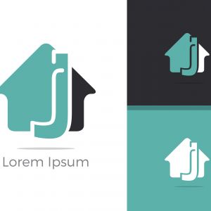 J. J monogram logo. J letter logo design vector illustration template.