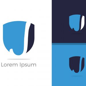 J. J monogram logo. J letter logo design vector illustration template.