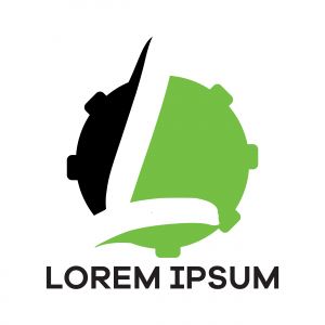 L letter logo design, Letter L in gear vector illustration, mechanic and automobile logo icon.	