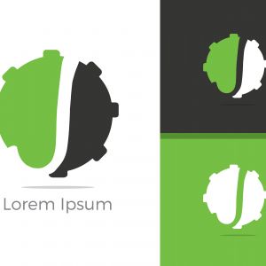 J. J monogram logo. J letter logo design vector illustration template.