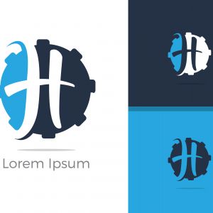 H logo. H monogram logo. H letter logo design vector illustration template. H logo vector.