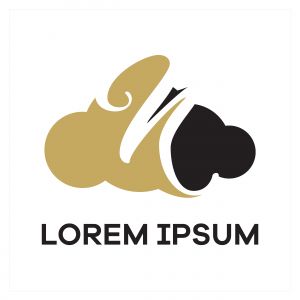 N letter logo design. Letter n in sky shape vector illustration.	