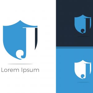 J. J monogram logo. J letter logo design vector illustration template.