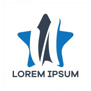 N letter logo design. Letter n in star shape vector illustration.	