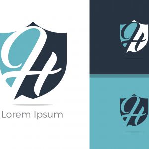 H logo. H monogram logo. H letter logo design vector illustration template. H logo vector.