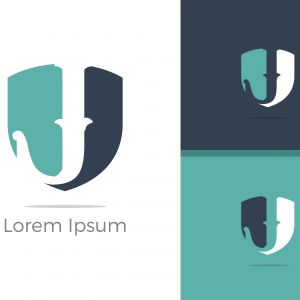 J. J monogram logo. J letter logo design vector illustration template.