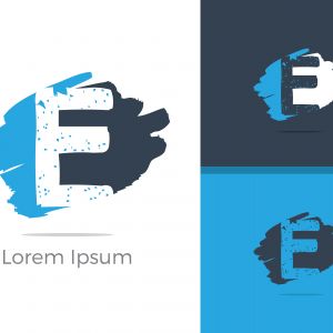 E. E monogram logo. E letter logo design vector illustration template. E logo vector.