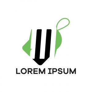 M letter logo design. Letter m in sale/discount tag vector illustration.	