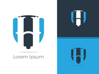 H logo. H monogram logo. H letter logo design vector illustration template. H logo vector.