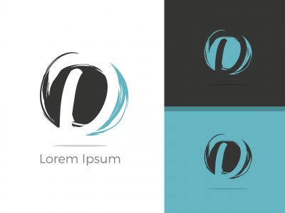 D dots logo design template. Hexagon D icon. D Letter Logo Vector.