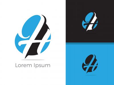 H logo. H monogram logo. H letter logo design vector illustration template. H logo vector.