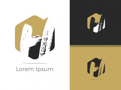 H logo. H monogram logo. H letter logo design vector illustration template. H logo vector.