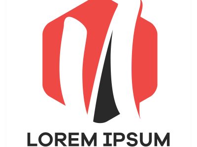 N letter logo design. Letter n in hexagonal shape vector illustration.	