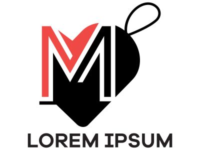 M letter logo design. Letter m in sale/discount tag vector illustration.	