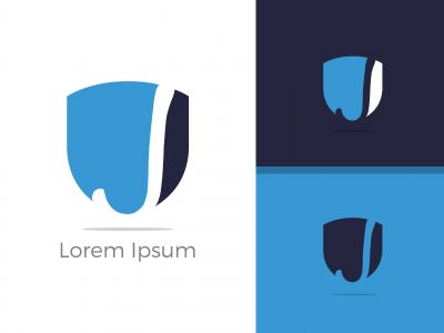 J. J monogram logo. J letter logo design vector illustration template.