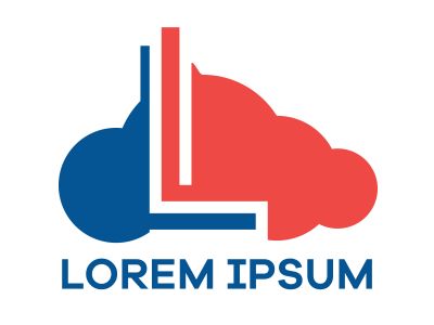 L letter logo design, Letter L in Sky shape vector illustration	