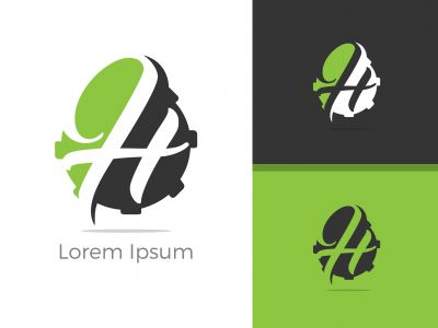 H logo. H monogram logo. H letter logo design vector illustration template. H logo vector.