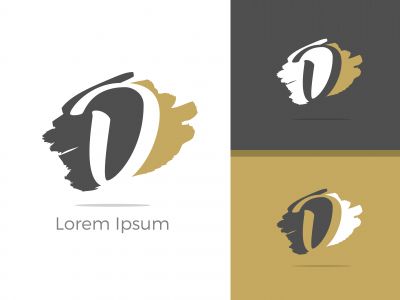 D dots logo design template. Hexagon D icon. D Letter Logo Vector.