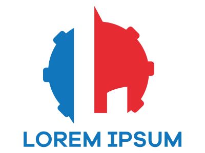 L letter logo design, Letter L in gear vector illustration, mechanic and automobile logo icon.	