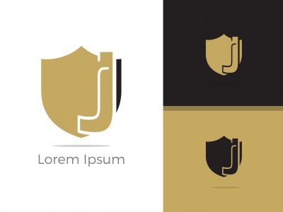 J. J monogram logo. J letter logo design vector illustration template.