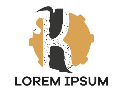 K letter logo design. Letter k in circle shape vector illustration.	