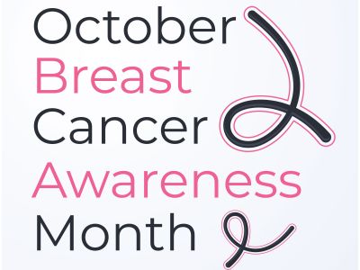 Breast cancer awareness campaign vector poster design. Strong woman breast protection message illustration.