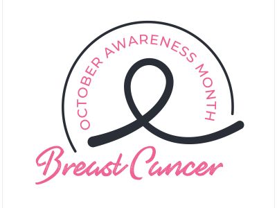 Breast cancer awareness campaign vector poster design. Strong woman breast protection message illustration.