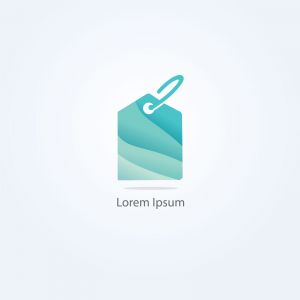 Shopping discount offer tag vector logo design. online purchase	