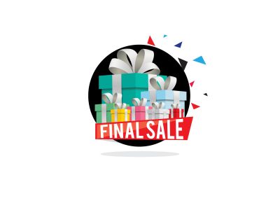 Mega Sale vector design. Christmas sale illustration, gift boxes for discount offer vector design.	