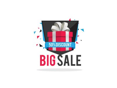 Mega Sale vector design. Christmas sale illustration, gift boxes for discount offer vector design.	