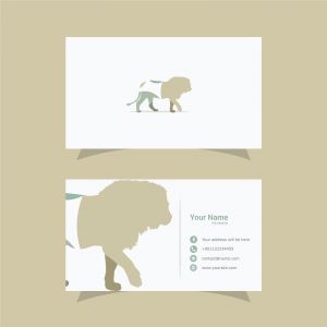 Lion logo design, tiger vector icon. animal illustration.Lion in heart logo design, tiger vector icon. animal illustration and busnise card.