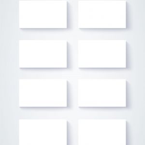 Business card mock up design vector. White paper card vector mockup. logo presentation placement file.	