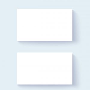 Business card mock up design vector. White paper card vector mockup. logo presentation placement file