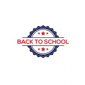 Back to school vector background. Colorful school supplies and educational items with back to school text in empty space blackboard background. Vector illustration.