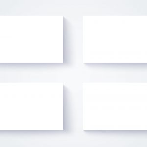 Business card mock up design vector. White paper card vector mockup. logo presentation placement file.	